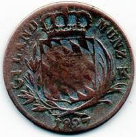 () Монета Германия (Империя) 1827 год 3  ""   Биметалл (Серебро - Ниобиум)  UNC