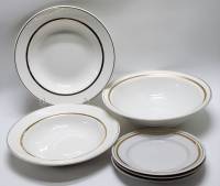 Салатник тарелки суповые ЗИК Конаково и десертные Пролетарий (6 предметов)