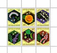 (1987-051a) Сцепка (6 м) Болгария "Эспарцет виколистный"   Пчелы и растения III Θ