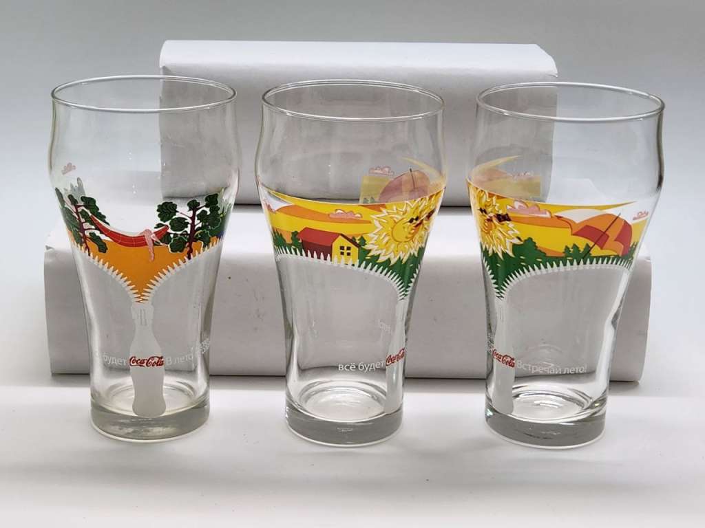 Стаканы Кока-Кола Coca-Cola коллекция 10 штук
