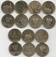 (118 121 123 125 126 128 129 7 монет по 2 злотых) Набор монет Польша 2006 год   UNC