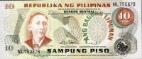 (1978) Банкнота Филиппины 1978 год 10 песо "Аполинарио Мабини"   UNC