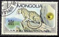 (1985-014) Марка Монголия "На скале"    Снежные барсы III Θ