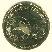 (№2004km93) Монета Малайзия 2004 год 25 Sen (Азиатские Сказки Синяя Птица)