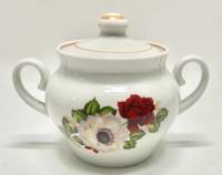 Сахарница Красный фарфорист СССР