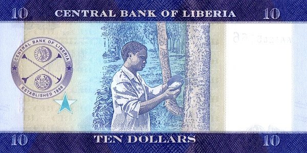  Банкнота Либерия 2016 год 10     UNC