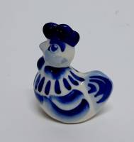 Фарфоровый сувенир "Курочка", 5*4 см (сост. на фото)