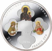 () Монета Камерун 2016 год 2500  ""   Биметалл (Серебро - Ниобиум)  AU