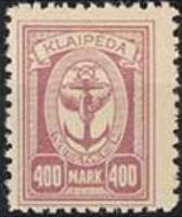 (1923-) Марка Литва "Якорь"  ☉☉ - марка гашеная в идеальном состоянии, без наклеек и/или их следов Θ