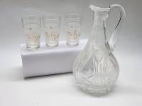  Графин и 3 стакана стопки Колосья СССР стекло