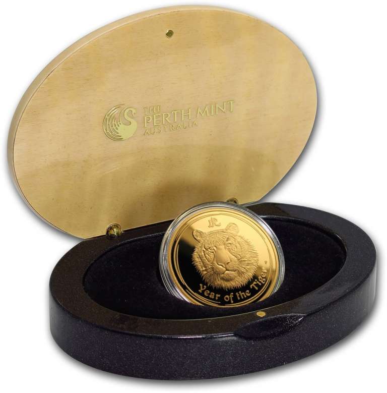 () Монета Австралия 2010 год 100  &quot;&quot;   Биметалл (Платина - Золото)  UNC