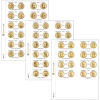 Комплект Разделителей без листов Оптима для 1$ США "Президенты" 2007-15 г (3 разд) Пр-во Нумизмания