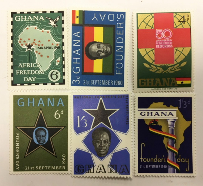 (--) Набор марок Гана &quot;6 шт.&quot;  Негашеные  , III O