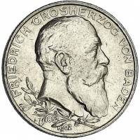 () Монета Германия (Империя) 1902 год 2  ""   Биметалл (Серебро - Ниобиум)  UNC