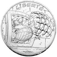 (2015) Монета Франция 2015 год 10 евро "Астерикс. Обеликс и решётка"  Серебро Ag 333  UNC