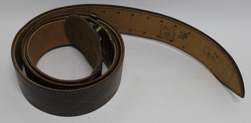 Ремень, офицерский, натуральная кожа, СССР (сост. на фото)