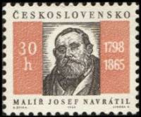 (1965-061) Марка Чехословакия "Й. Навратил"    100-летие со дня смерти Йозефа Навратила III Θ