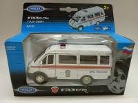 Модель авто 1:43 ГАЗ 3221 МЧС России Газель Welly в коробке