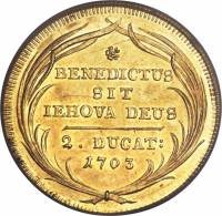 (№1703km74 (Торговля Чекана)) Монета Швейцария 1703 год 2 Ducat (Торговля Чекана)