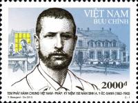 (№2013-3651) Марка Вьетнам 2013 год "Александр Йерсен 18631943", Гашеная