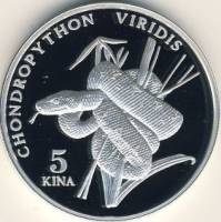 () Монета Папуа-Новая Гвинея 1997 год 5  ""   Биметалл (Серебро - Ниобиум)  UNC