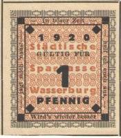 (№1920) Банкнота Германия 1920 год "1 Pfennig"