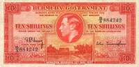 (№1937P-10b) Банкнота Бермудские острова 1937 год "10 Shillings"