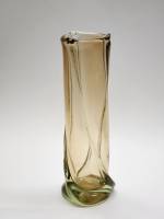 Ваза цилиндр цветное стекло СССР высота 26 см 