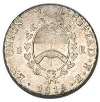 (№1815km14) Монета Объединённые провинции Южной Америки 1815 год 8 Reales