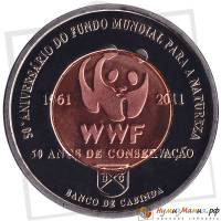 Монета Кабинда 3 реала 2011 год, Биметалл. Животные (Состояние - AU) (С464)