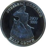 (№2012) Монета Тристан да Кунья 2012 год 1/2 Crown (60-летия восшествия королевы Елизаветы II - золо