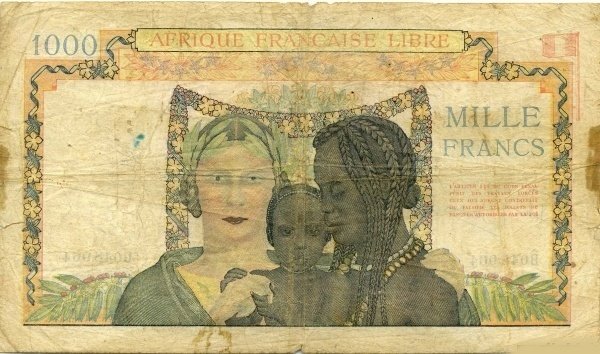 (№1941P-9) Банкнота Экваториальная Африка 1941 год &quot;1,000 Francs&quot;