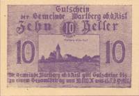 (№1920) Банкнота Австрия 1920 год "10 Heller"