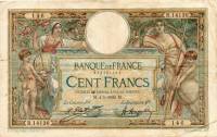 (№1926P-78a.4) Банкнота Франция 1926 год "100 Francs" (Подписи: L)