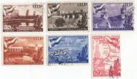 1947-055-60 Серия Набор марок 6 шт СССР  Канал Москва-Волга 10 лет II Θ