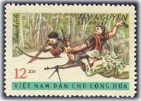 (1969-002) Марка Вьетнам "Горцы"   Победы НОФ Вьетнама III O