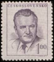 (1953-035) Марка Чехословакия "К. Готвальд (Серо-фиолетовая)"    Президент Готвальд (Стандартный вып