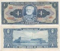 (1954-1958) Банкнота Бразилия 1954-1958 год 1 крузейро "Маркуш де Тамандарэ"   XF