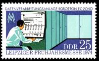 (1974-027) Марка Германия (ГДР) "Оператор"    Ярмарка, Лейпциг III Θ