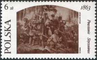 (1983-001) Марка Польша "Битва"    120 лет январскому восстанию III Θ