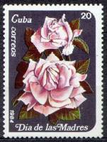 (1984-037) Марка Куба "Розовые розы"    Международный женский день 8 Марта II Θ