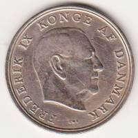 (1963) Монета Дания 1968 год 5 крон "Фредерик IX" Медь-Никель  UNC
