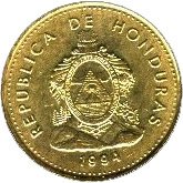 (№1993km72.3) Монета Гондурас 1993 год 5 Centavos (усилитель)