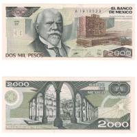 (1989) Банкнота Мексика 1989 год 2 000 песо "Хусто Сьерра"   UNC