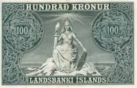 () Банкнота Исландия 1927 год 100  ""   UNC