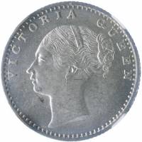 (№1840km453.3) Монета Индия 1840 год frac14; Rupee (Маленькая голова)