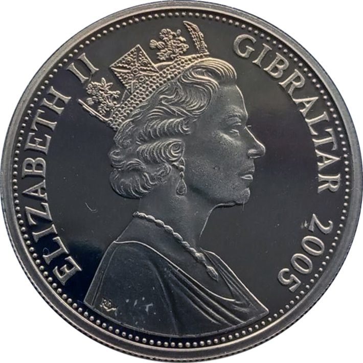 (2005) Монета Гибралтар 2005 год 1 крона &quot;Падение Берлина&quot;   UNC