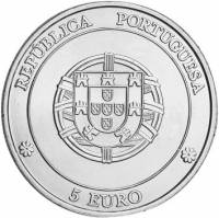 (2005) Монета Португалия 2005 год 5 евро "Ангра-ду-Эроишму"  Серебро Ag 925  UNC