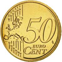 (2013) Монета Испания 2013 год 50 центов  3. Звёзды без ленты Северное золото  UNC