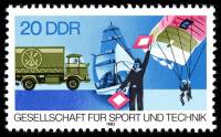 (1982-055) Марка Германия (ГДР) "Военно-спортивные дисциплины"    Ассоциация спорта II Θ